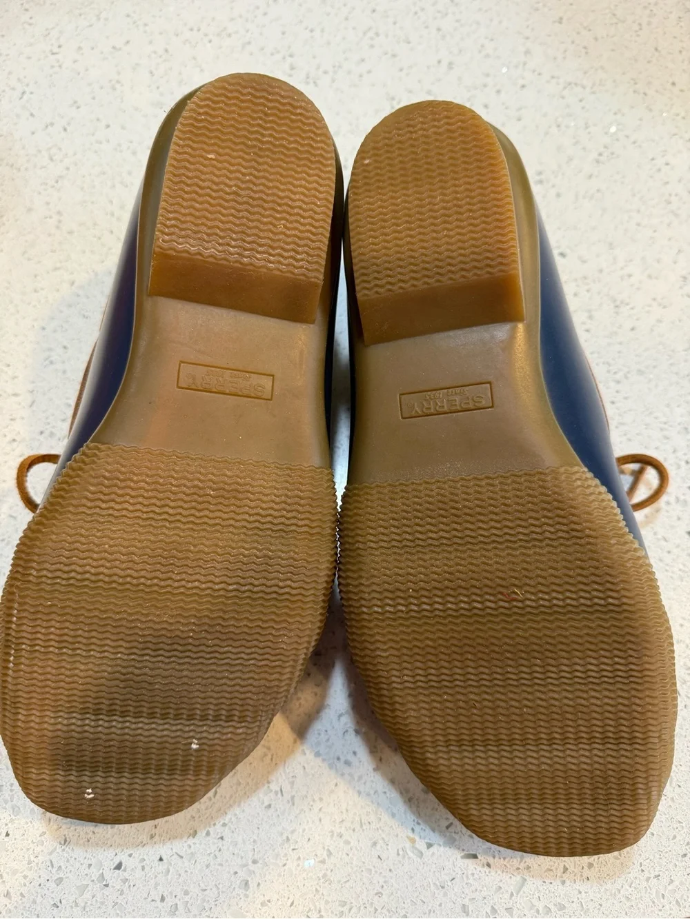 Sperry Navy and Brown Lace-Up Duck Shoes